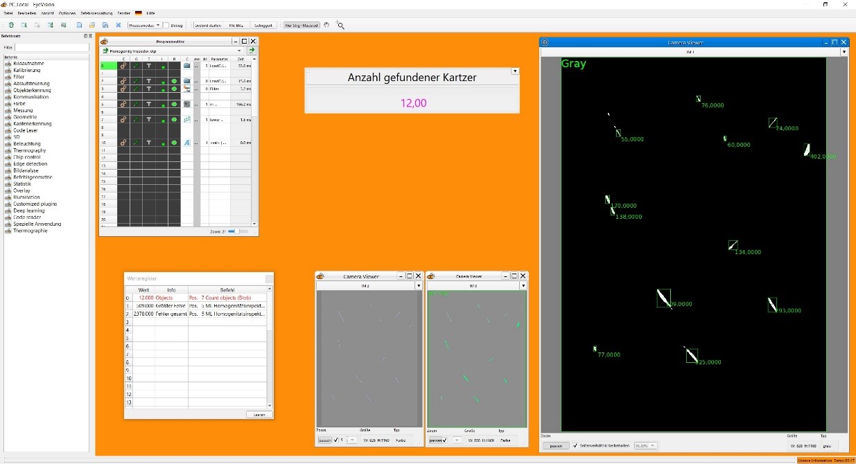 detecting surface errors with image processing software