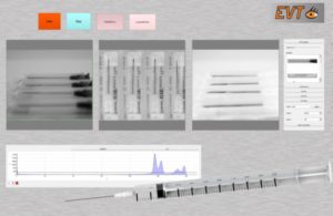 Control of the needle tip with image processing software